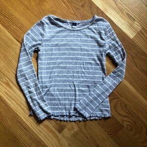Gray and white long sleeve shirt size kids XL 14-16